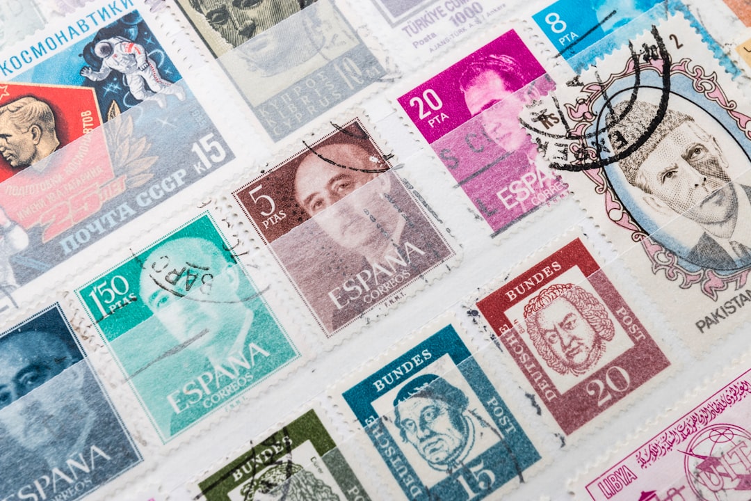 Colourful official stamps used for certificate documentation